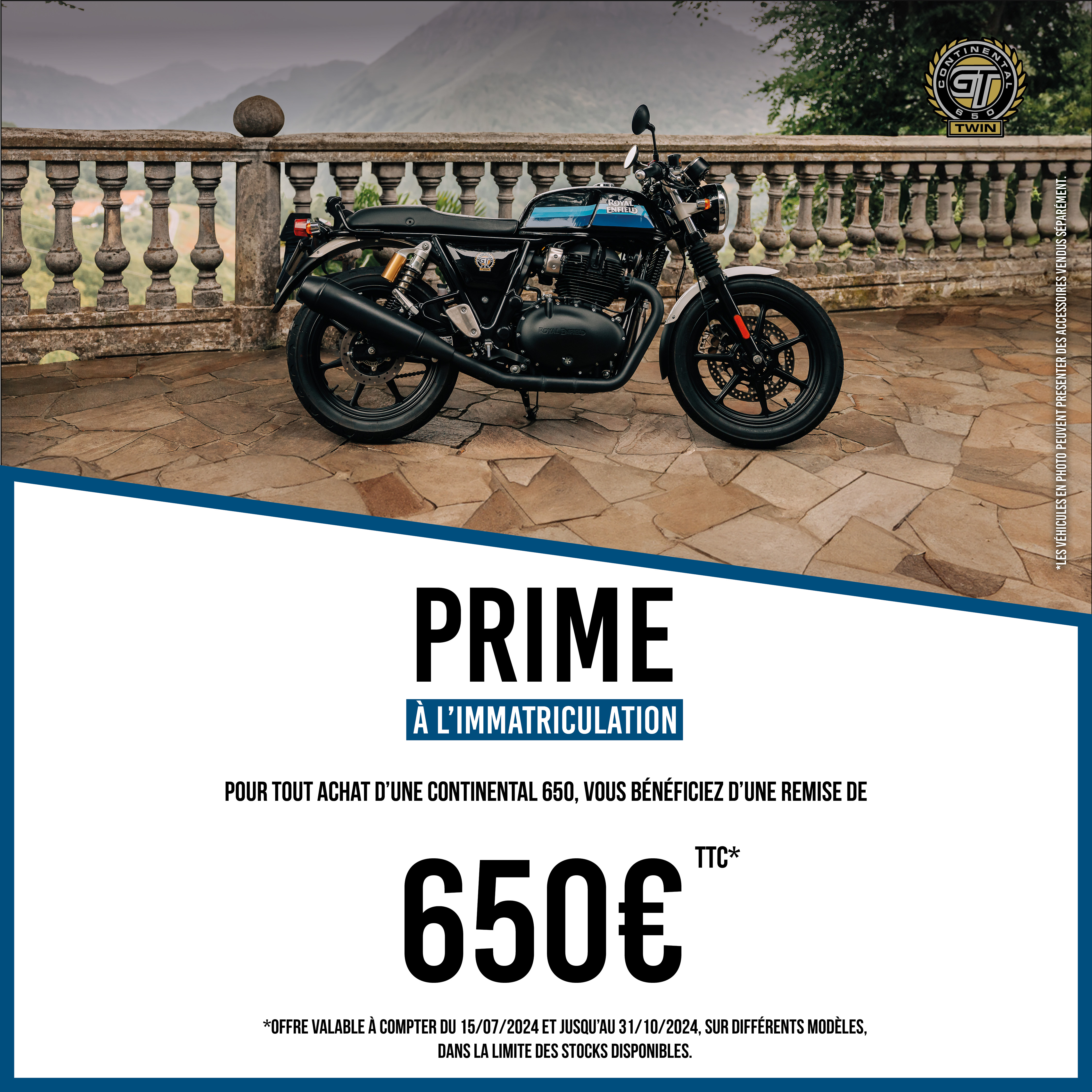 Continental GT 650 : Remise de 650€ TTC.